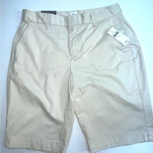 GAP WOMEN Tan Flat Front Shorts